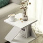 Hanah Home Mesa Auxiliar Albeni White 30x50x30 cm Blanco Tablero de Partículas Recubierto de Melamina